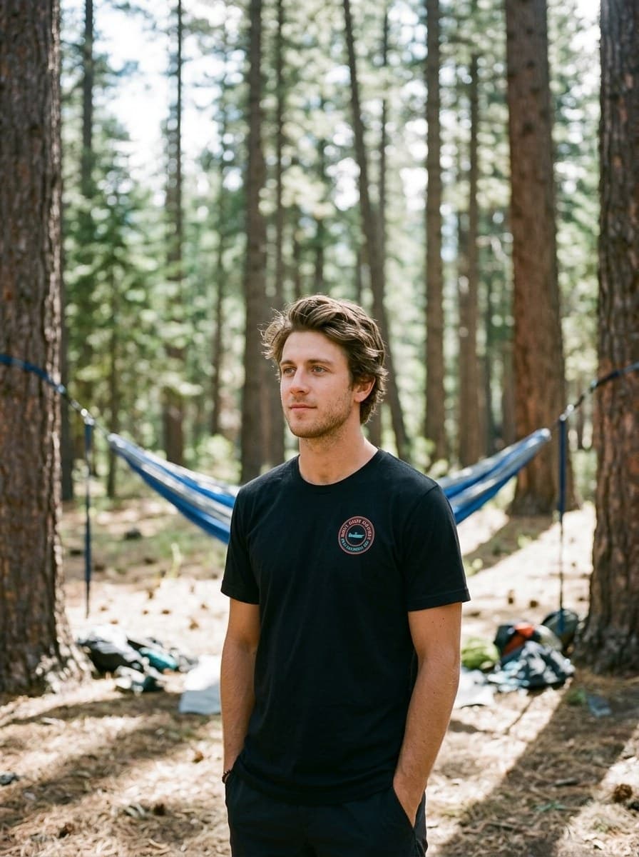 Outpost Tee — Baja — worn