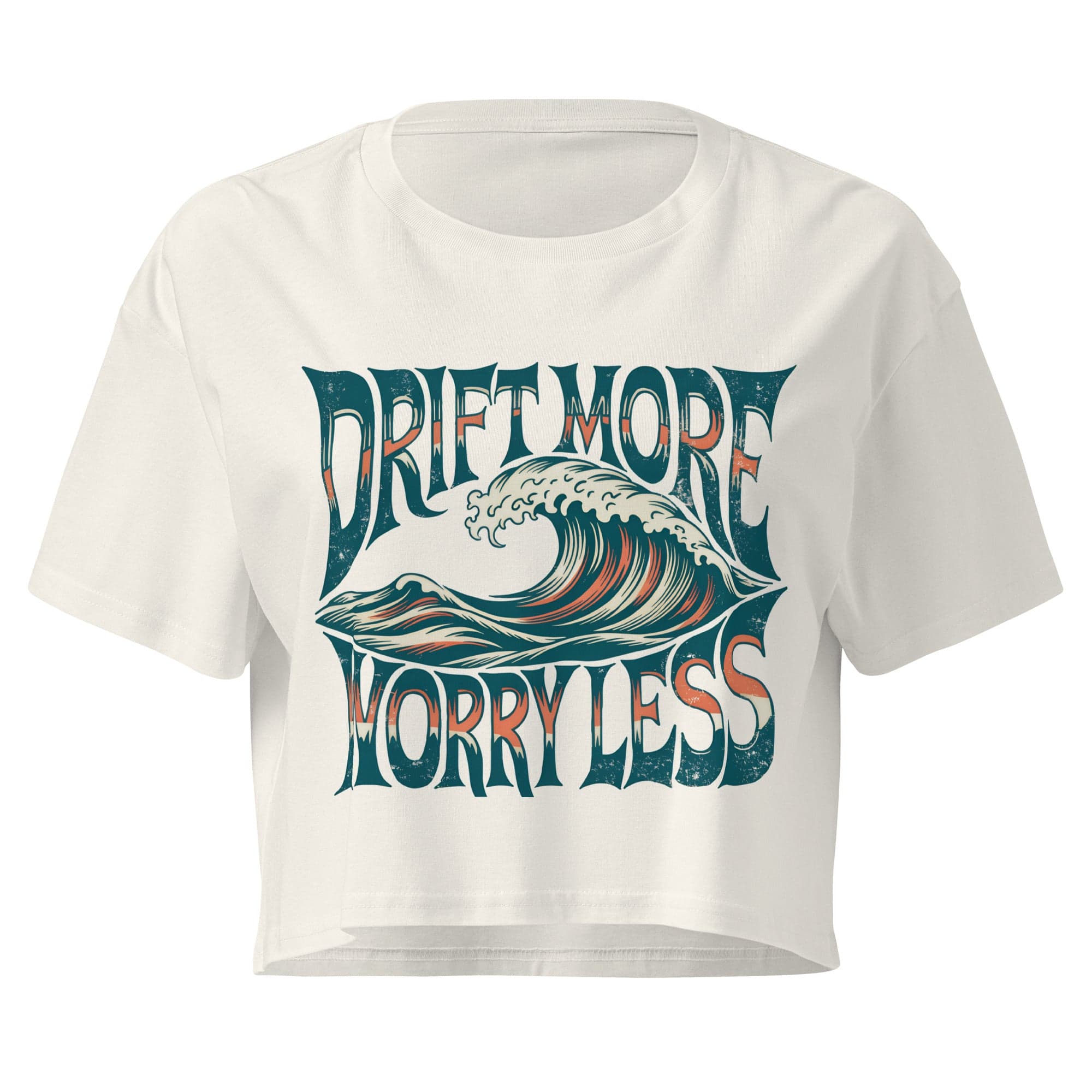 Worry Less Crop Tee — Ecru